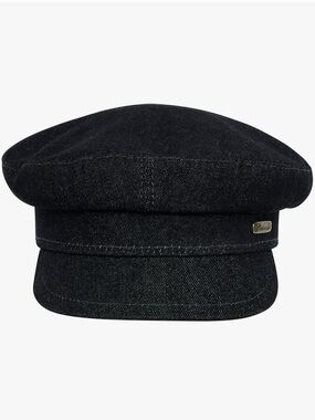 Sterkowski Black Denim Trawler Fisherman Cap NWOT size 59cm